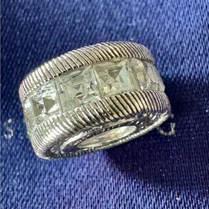 Judith Ripka Elegant Silver And CZ Charm